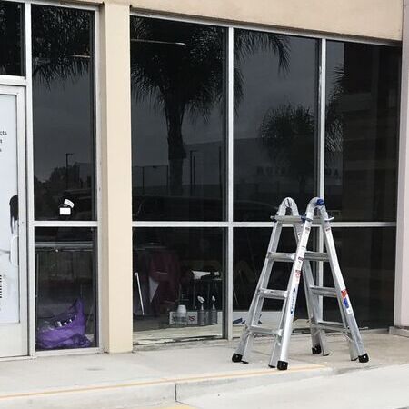 Window foiling in progress